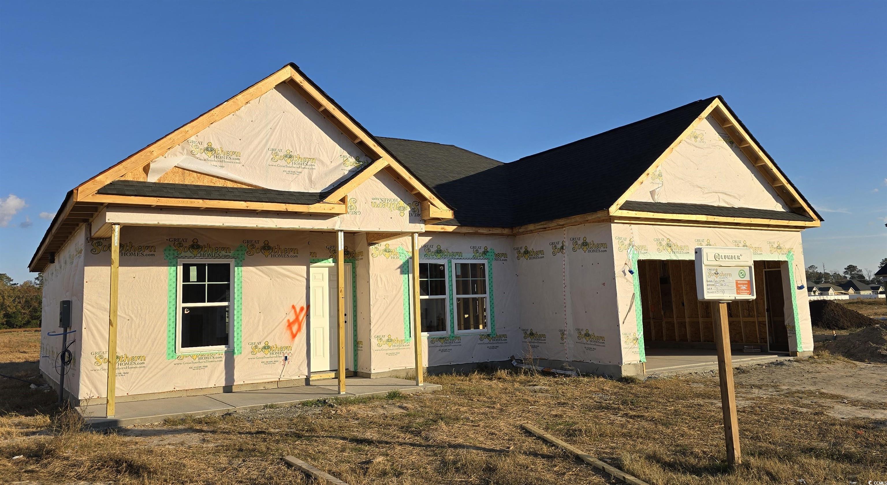 View of property in mid-construction