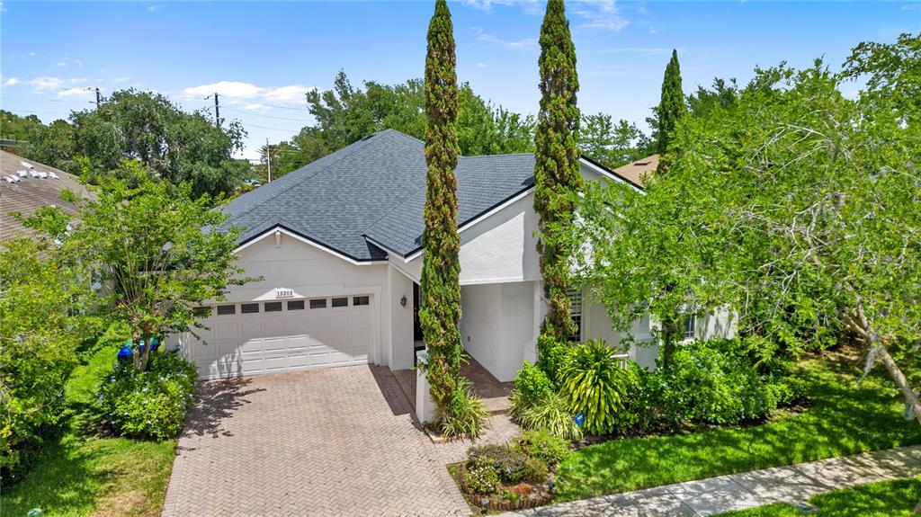 a aerial view of a house