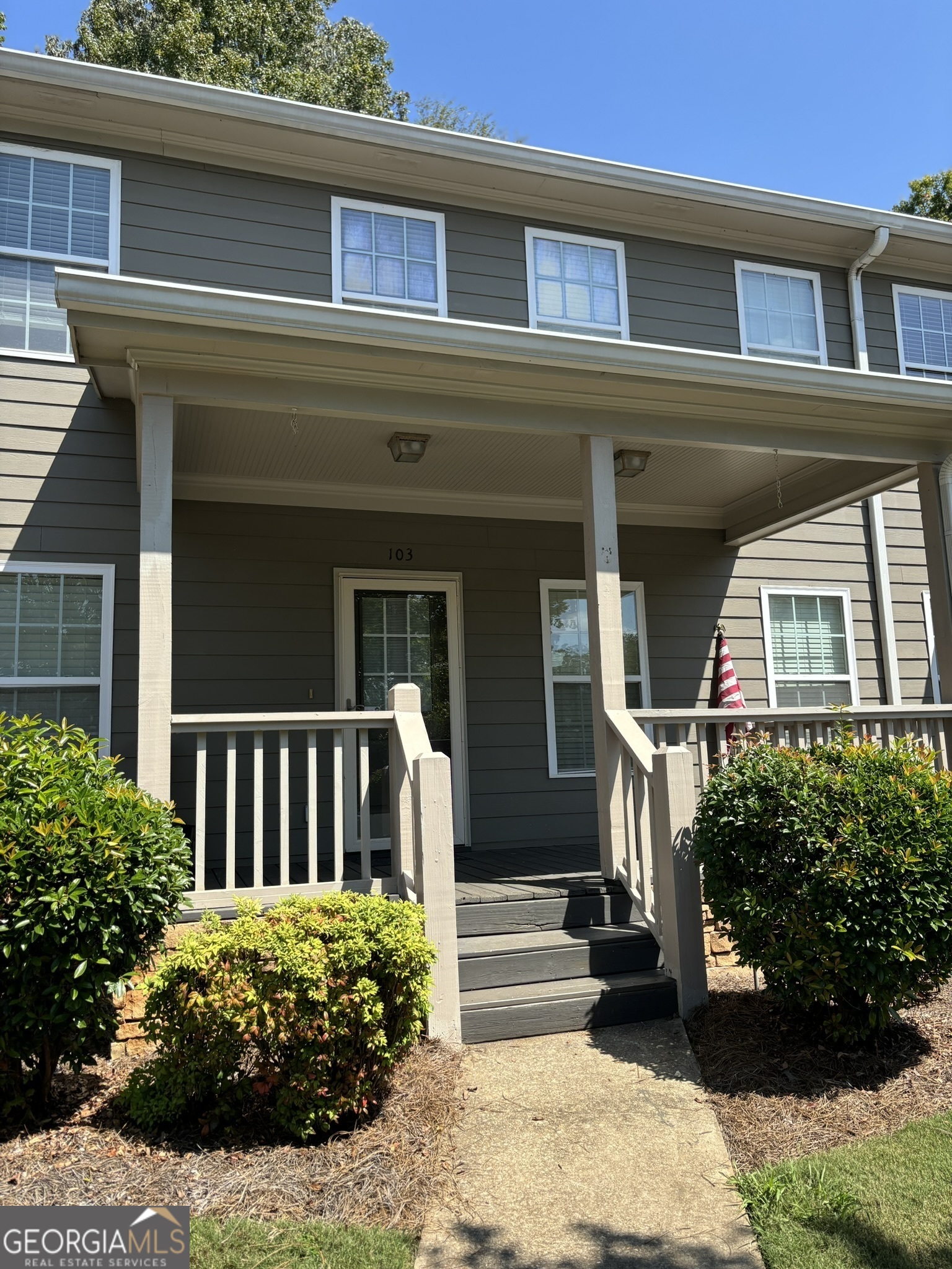 a front view of a house