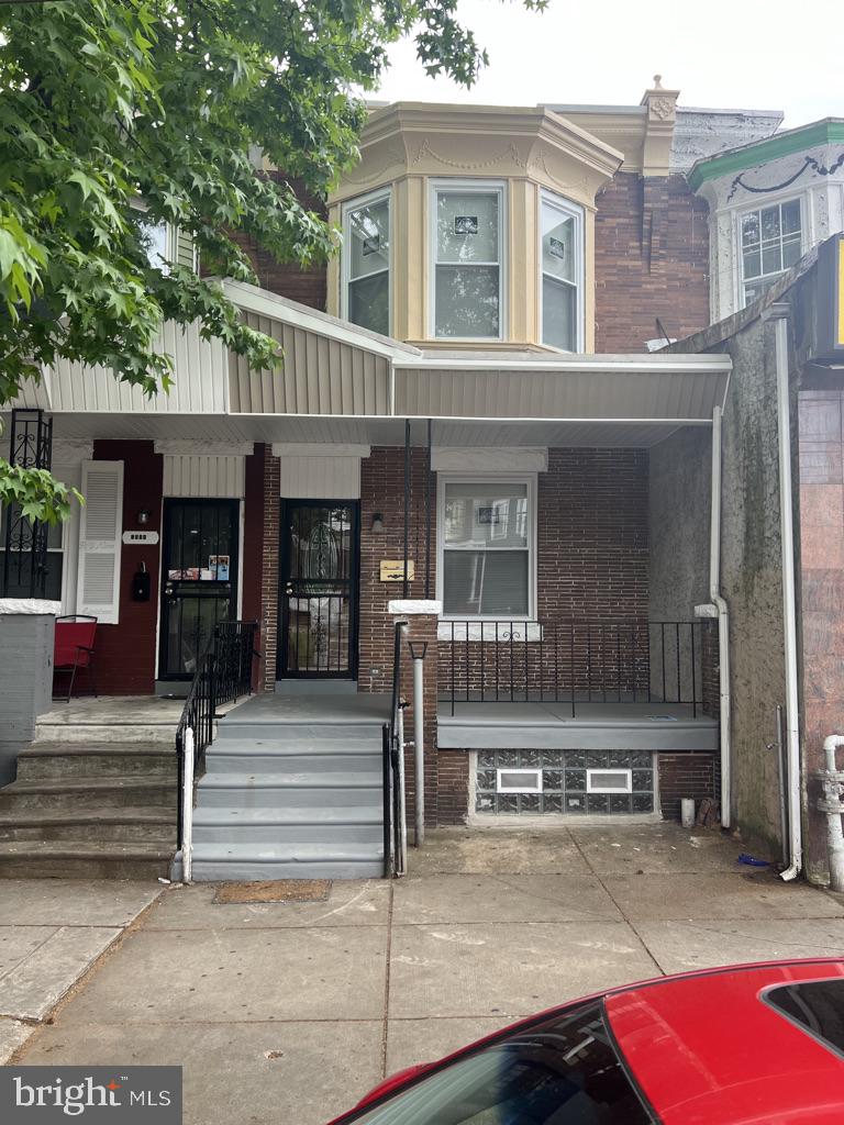 a front view of a house with entryway