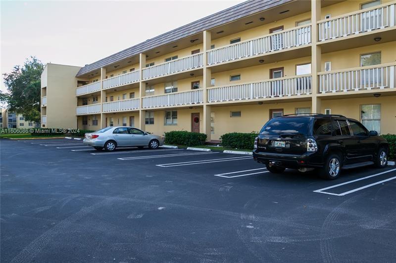 a car parked in front of a building