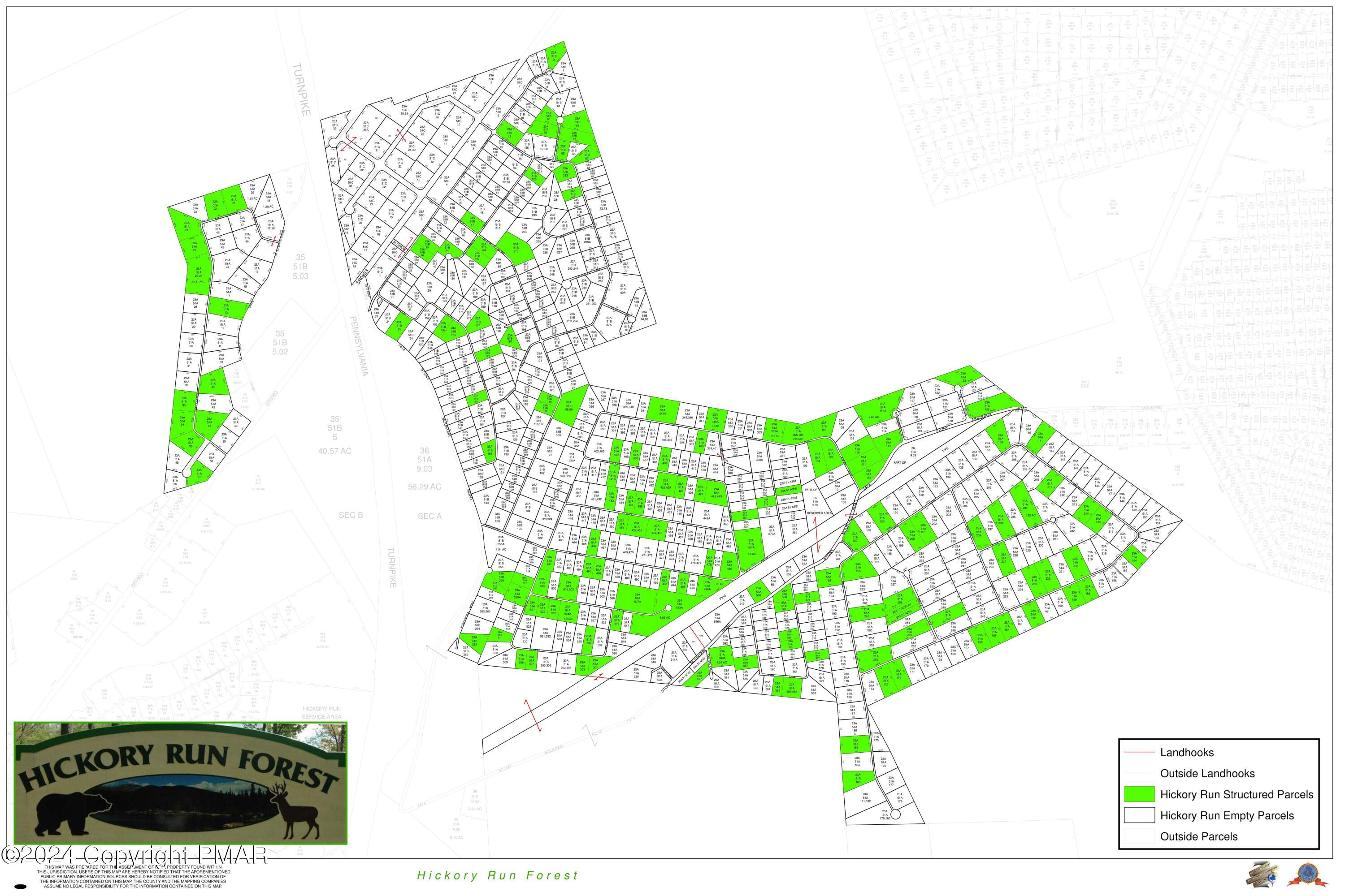 Hickory Run Forest Lot Map