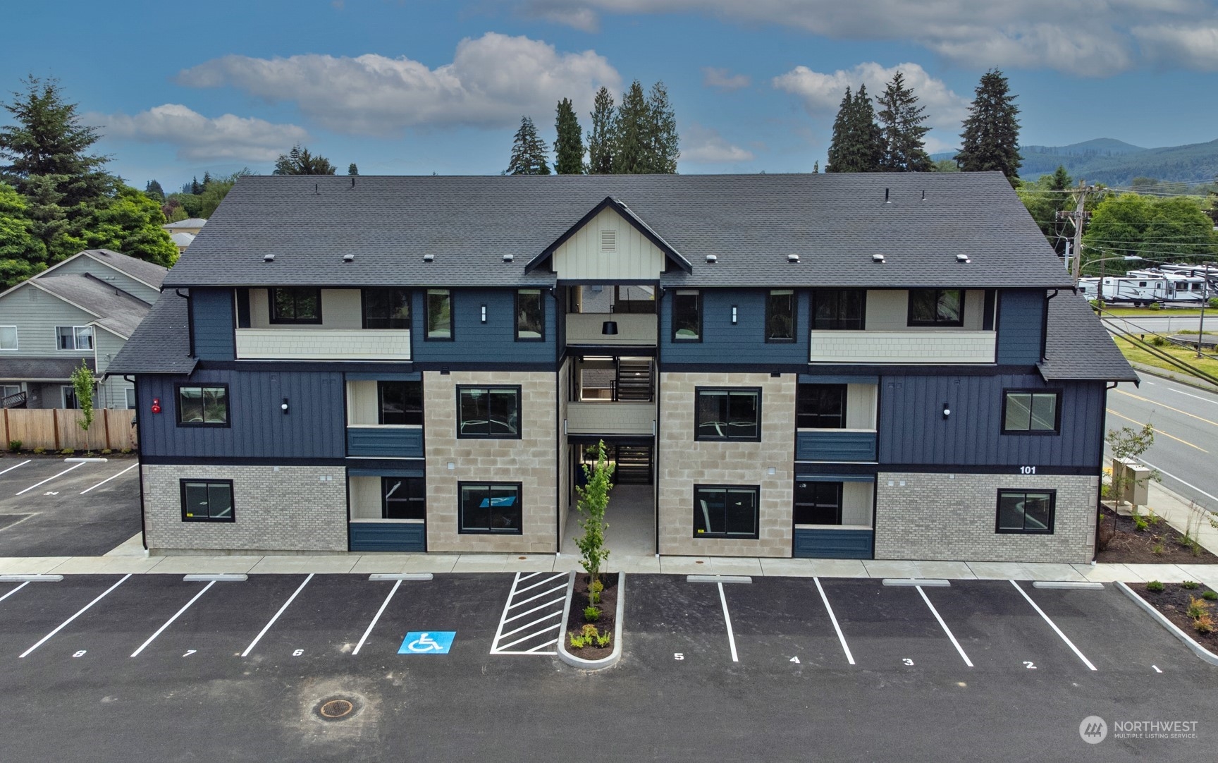 a aerial view of a house