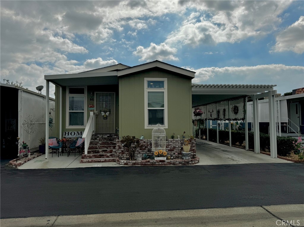 a front view of a house