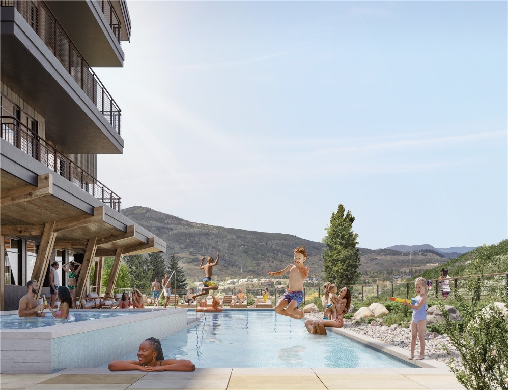 The Amble Pool and Hot Tub Amenity Rendering