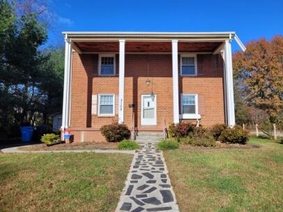 a front view of a house