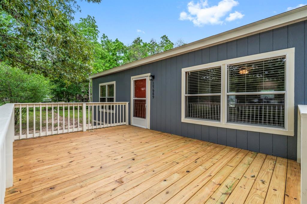 The front deck has a clear coat of protective stain to help prolong the use and lifespan.