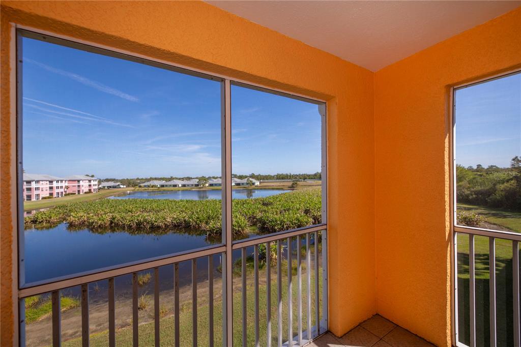 Top floor lake views from the privacy of your balcony lanai.