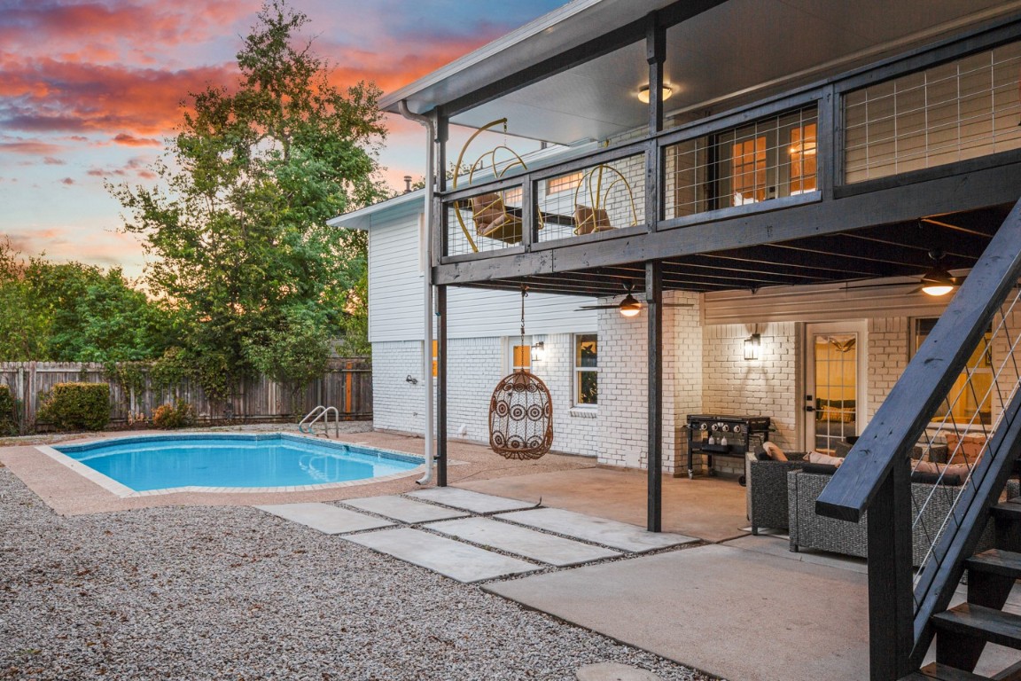 a front view of a house with entertaining space