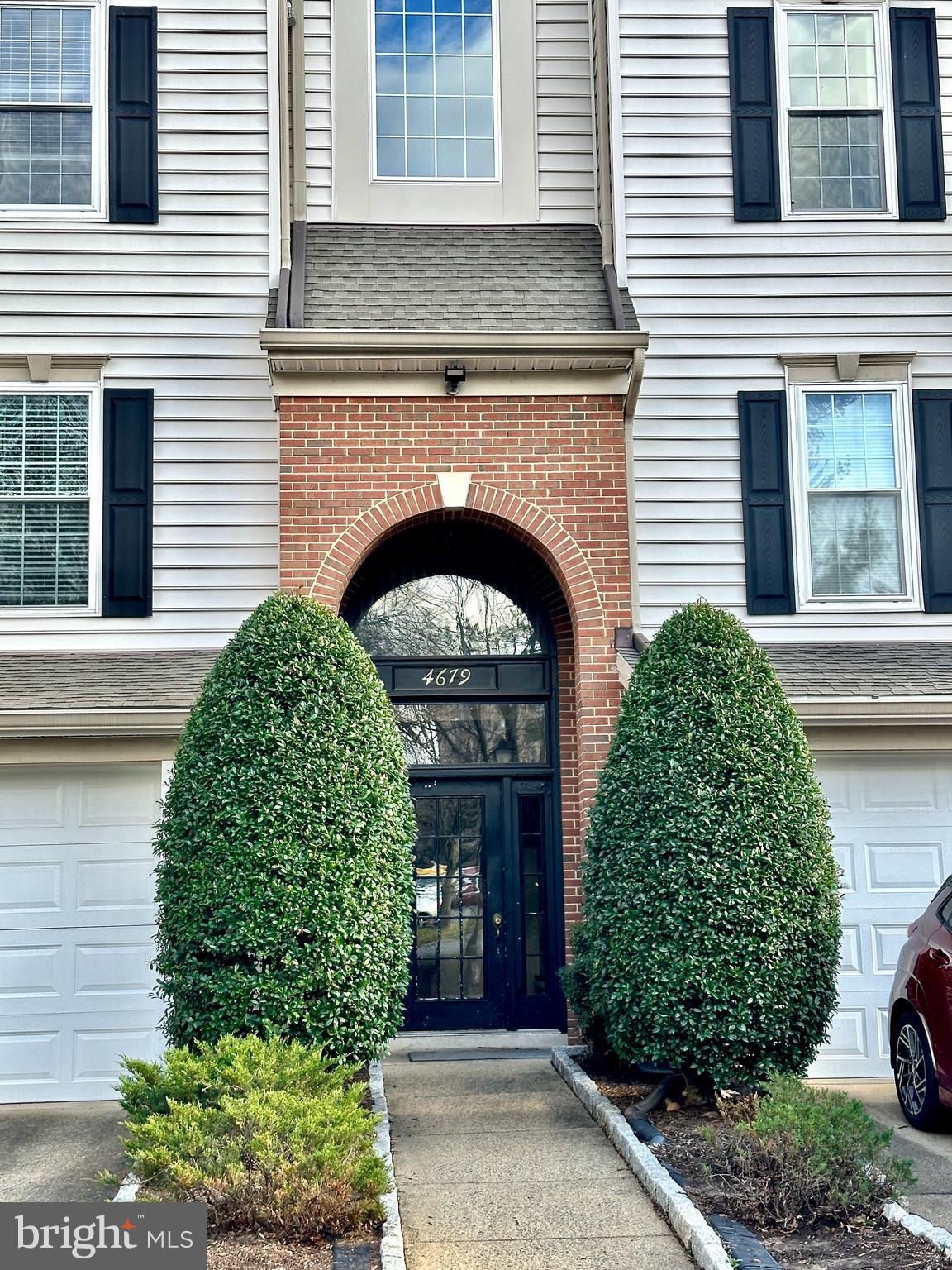 a front view of a house