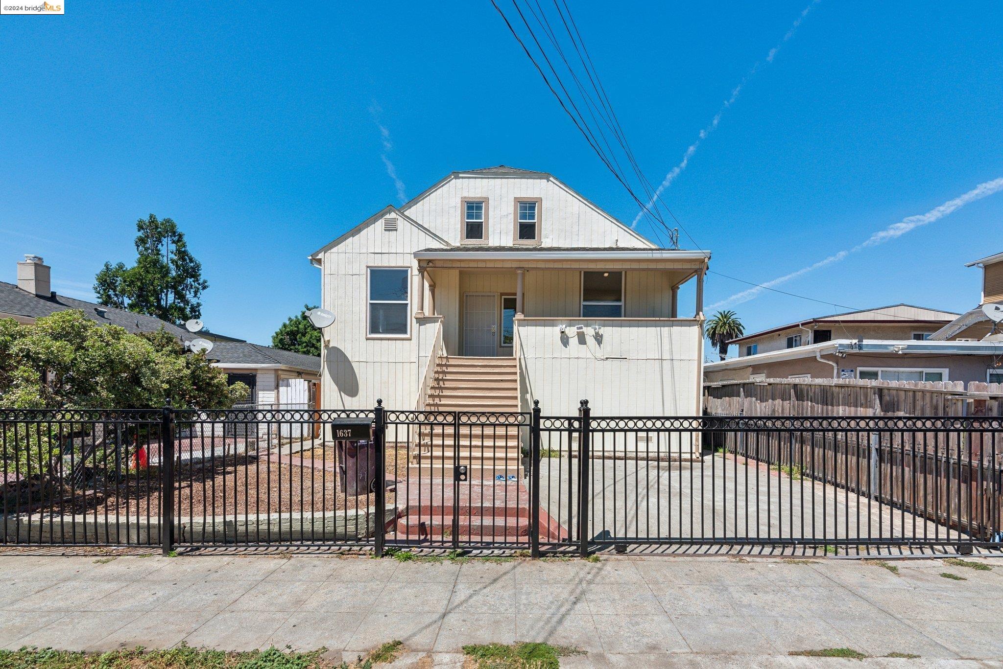 a front view of a house