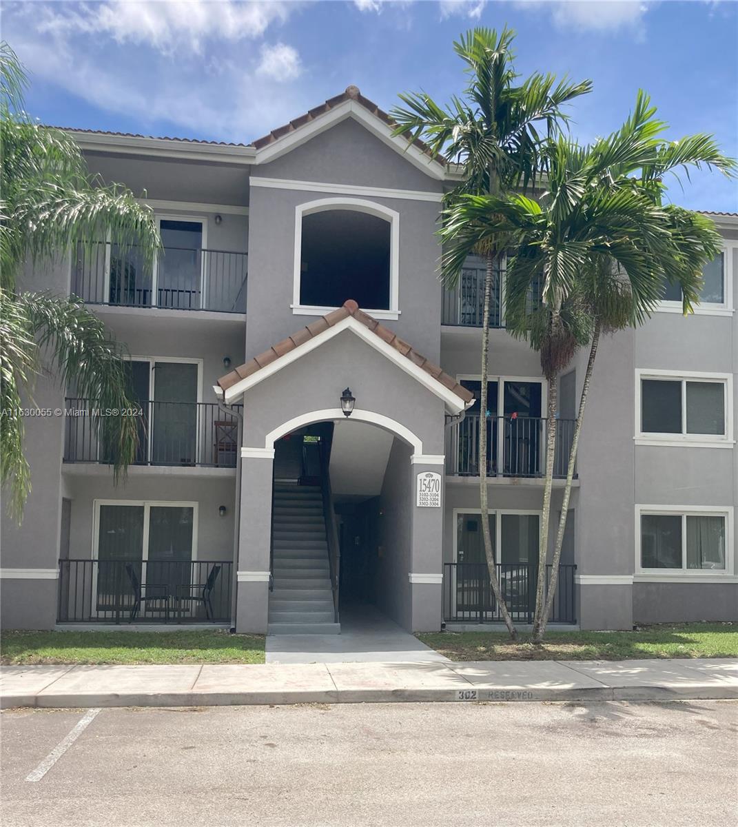 a view of a house with a balcony