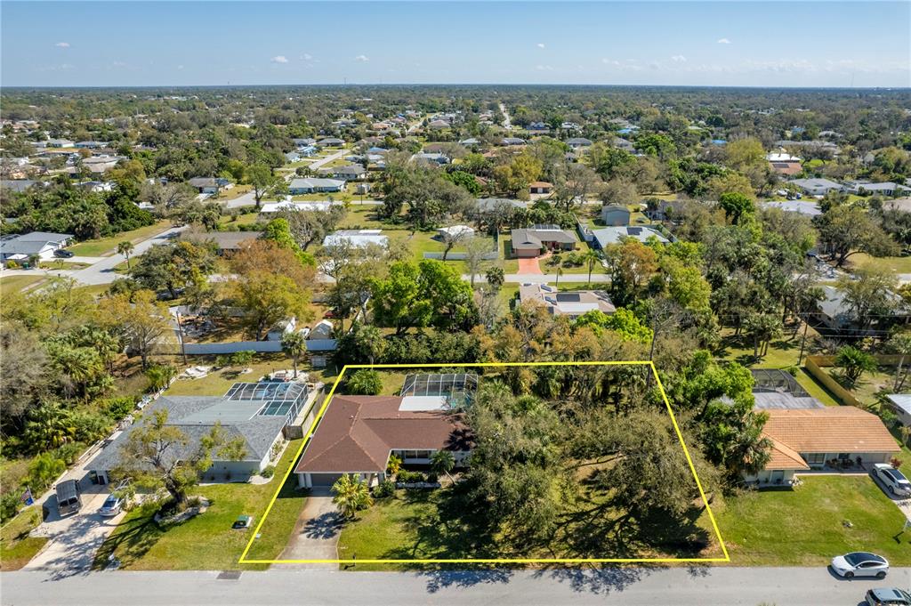 an aerial view of multiple house