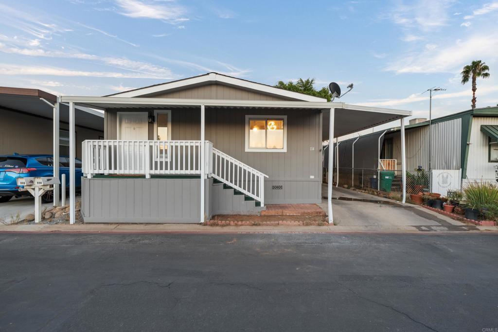 a view of a house with a garage