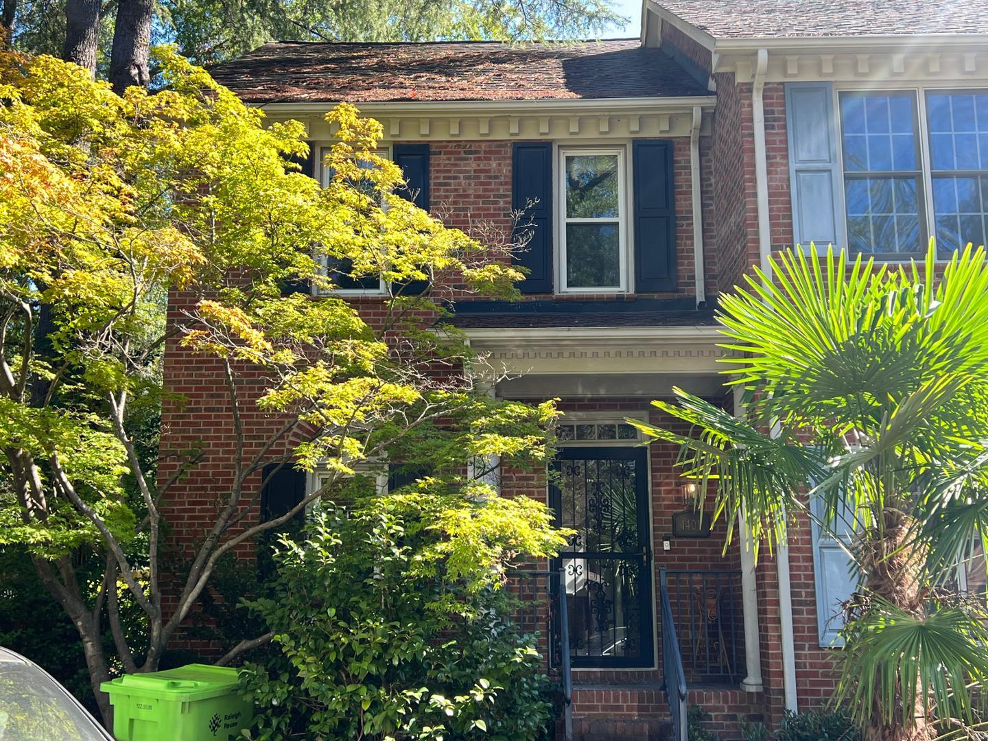 a house with a flower garden