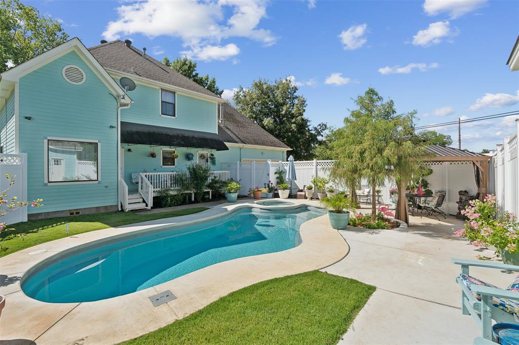 a view of a house with a swimming pool