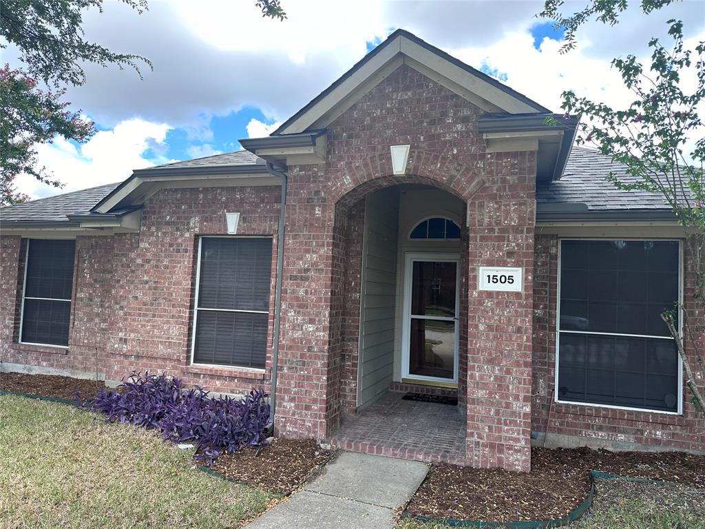 a front view of a house