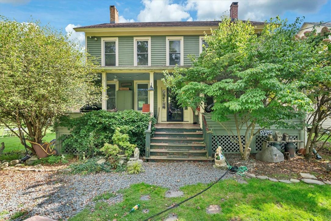 View of front of home with a porch