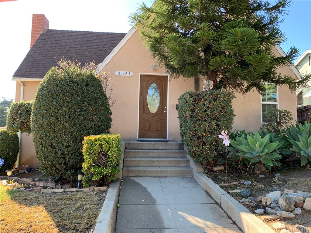 a front view of a house