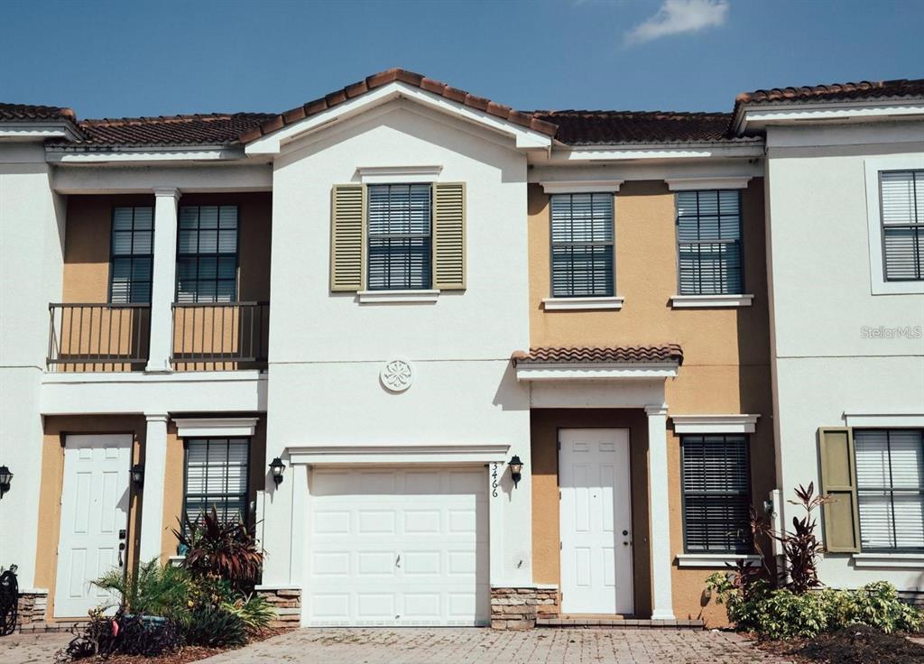 a front view of a house