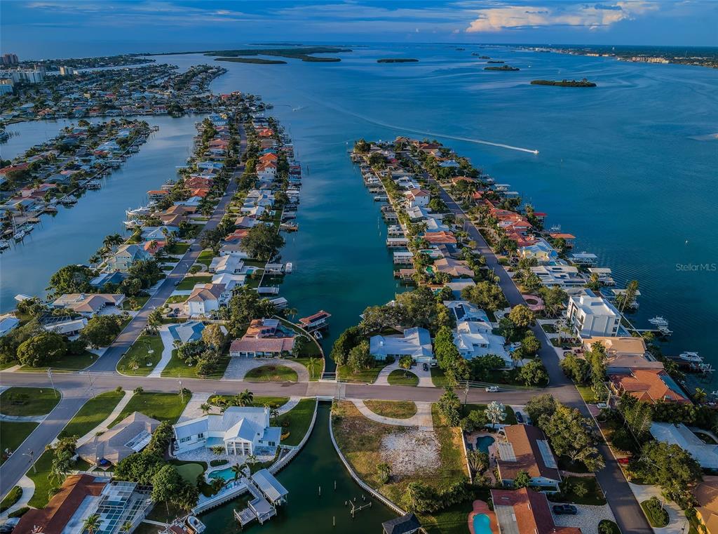 an aerial view of multiple house