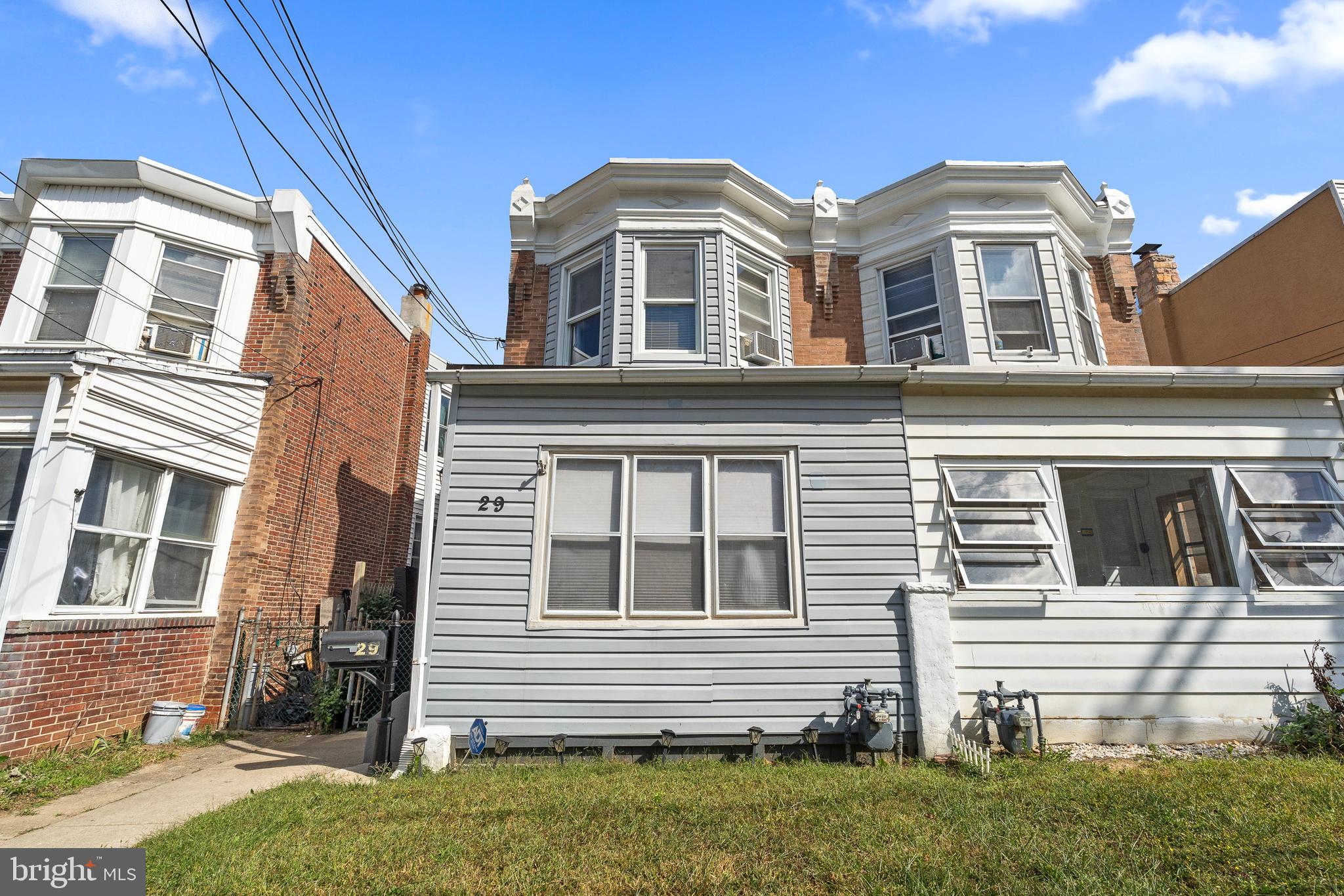 a front view of a house