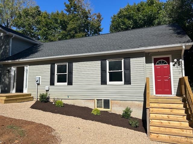 a front view of a house