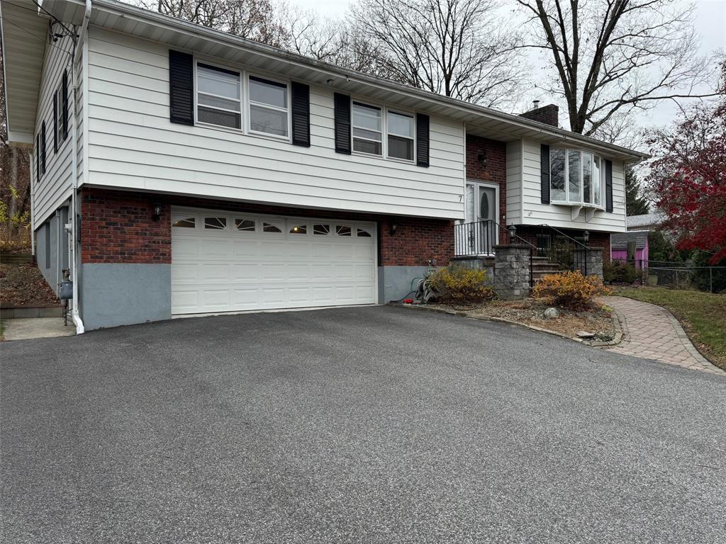 Raised ranch with a garage