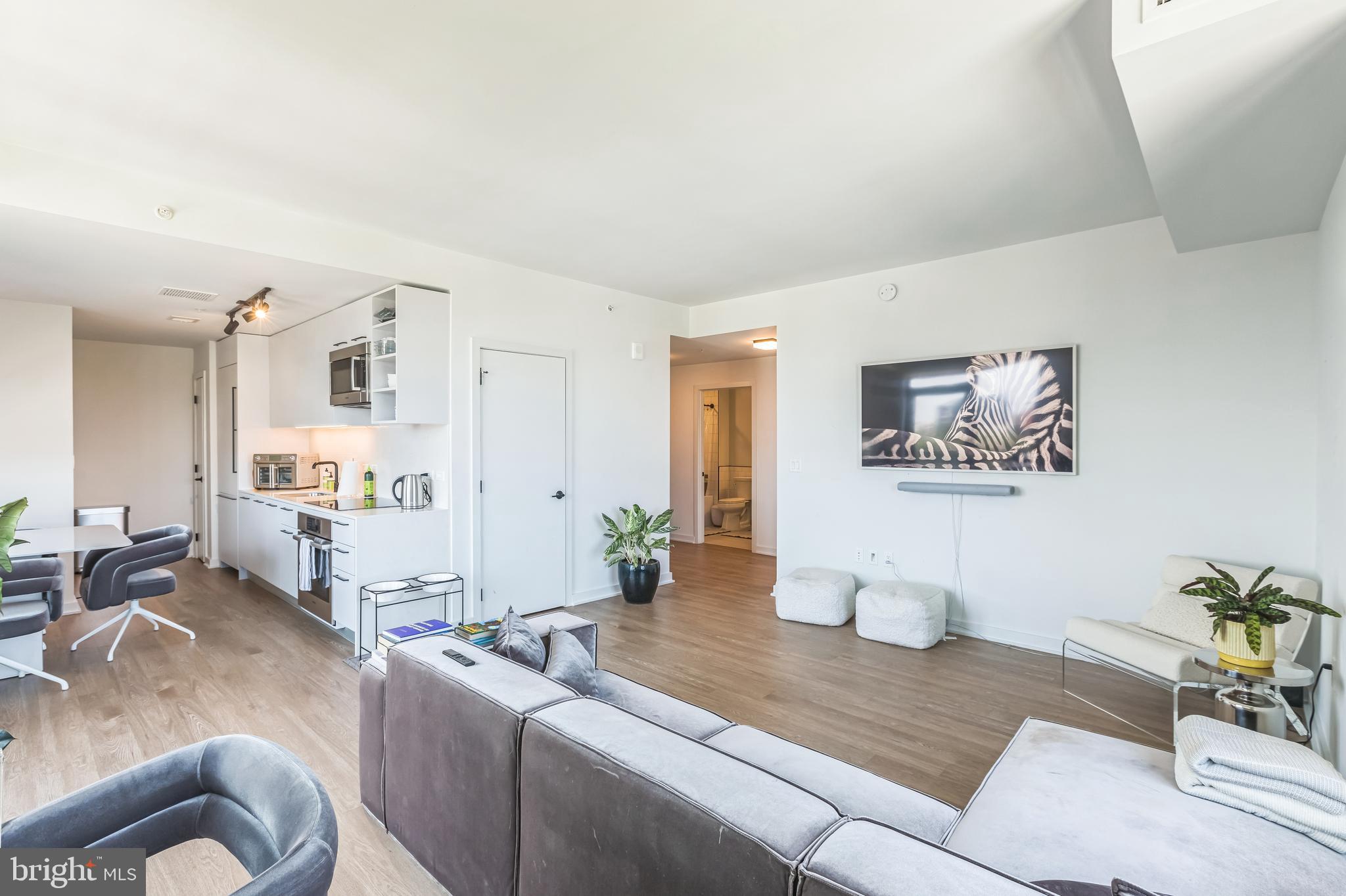 a living room with furniture and a couch