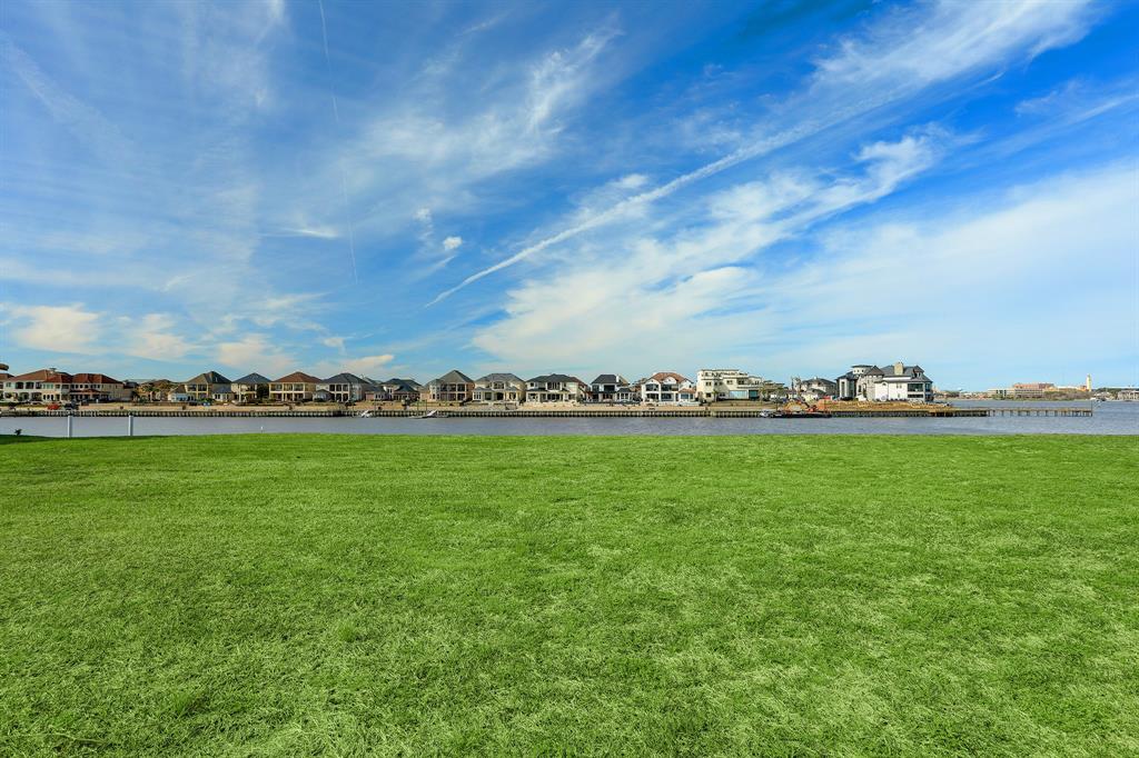 a view of an ocean with outdoor space