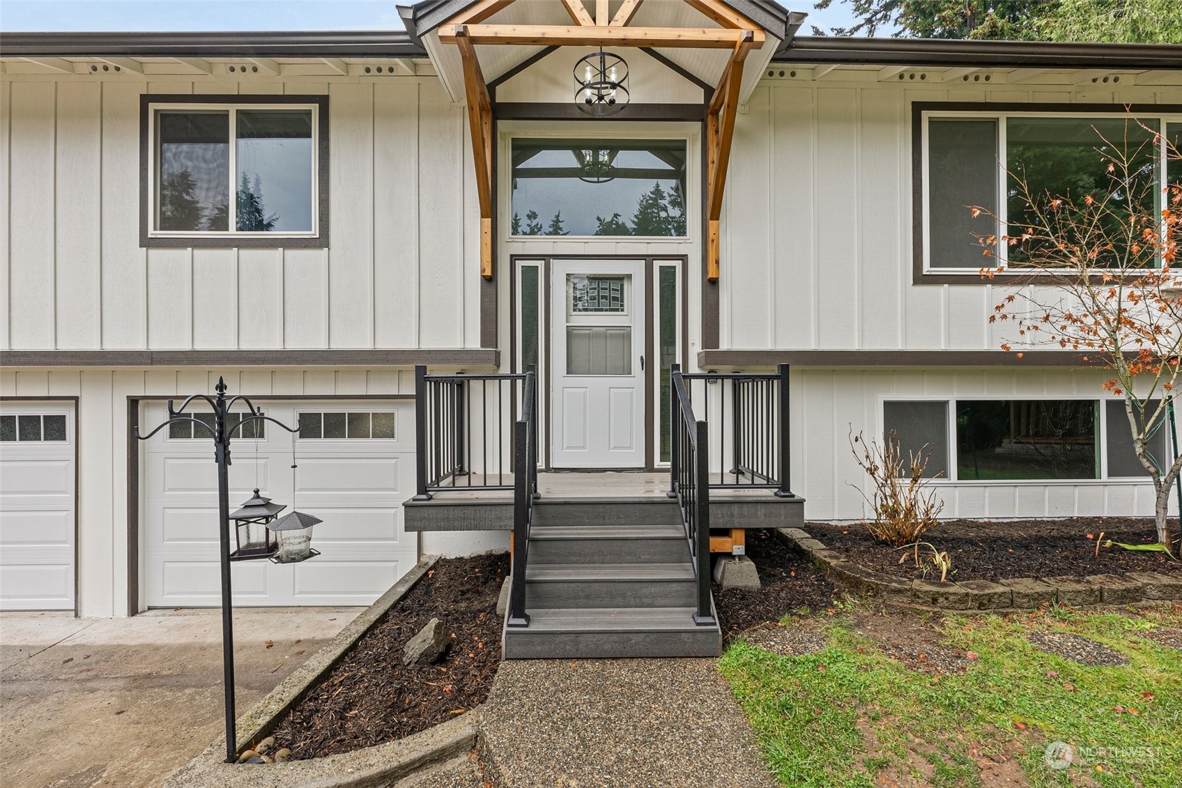 a view of a entryway door front of house