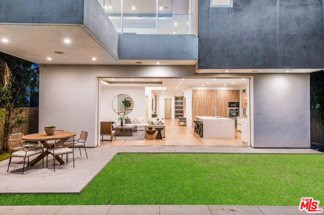 a view of outdoor space with seating area