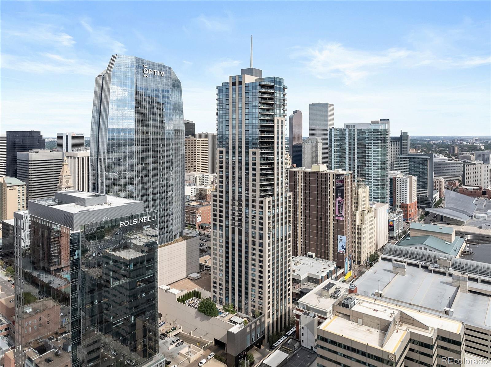 a view of city with tall buildings