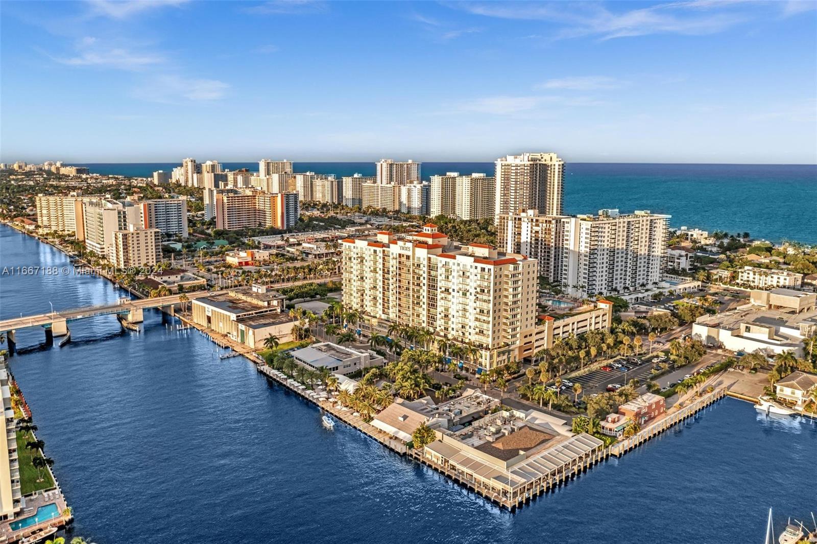 a view of ocean view and city view