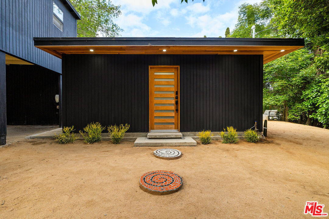 a backyard of a house