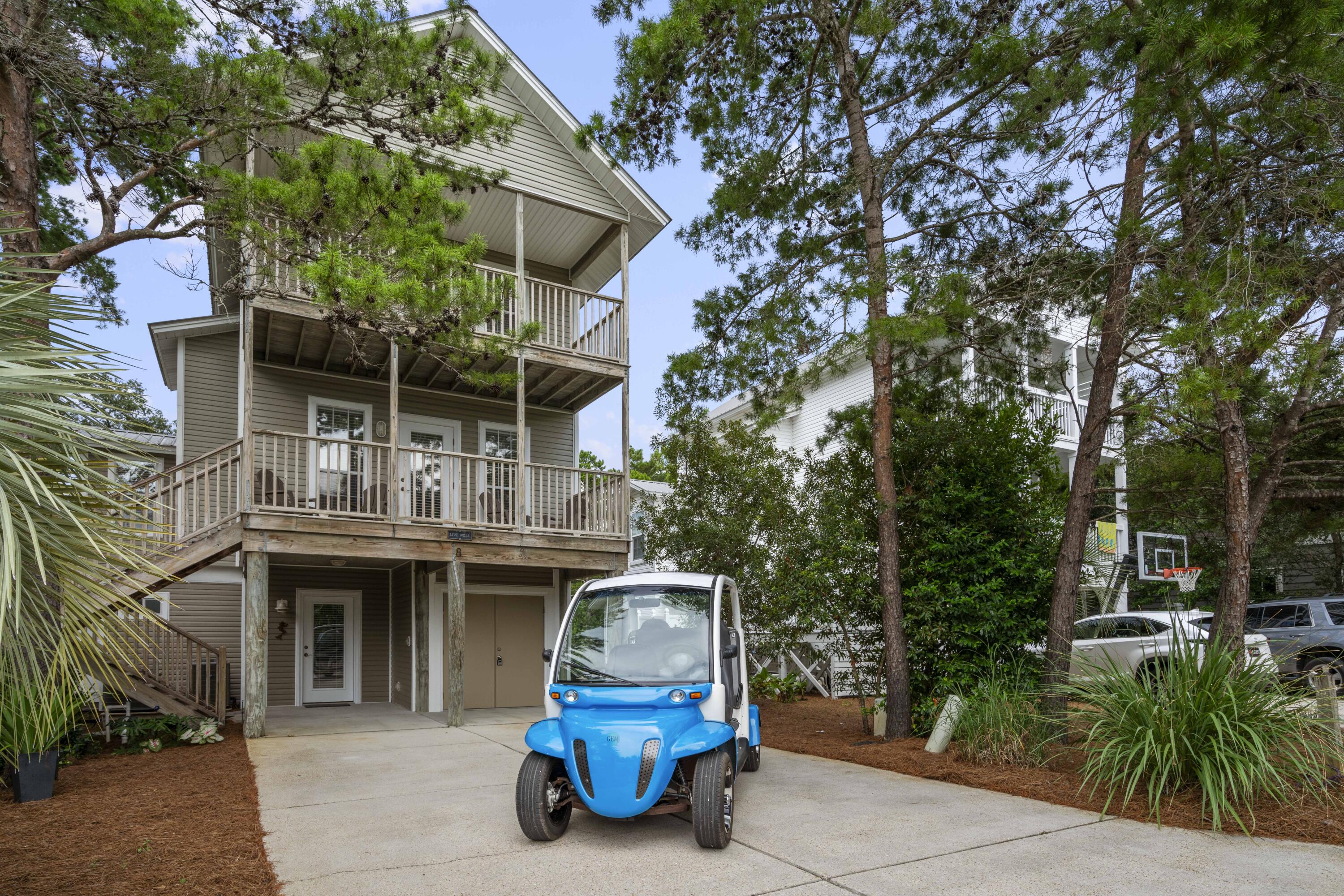 a car parked in front of house