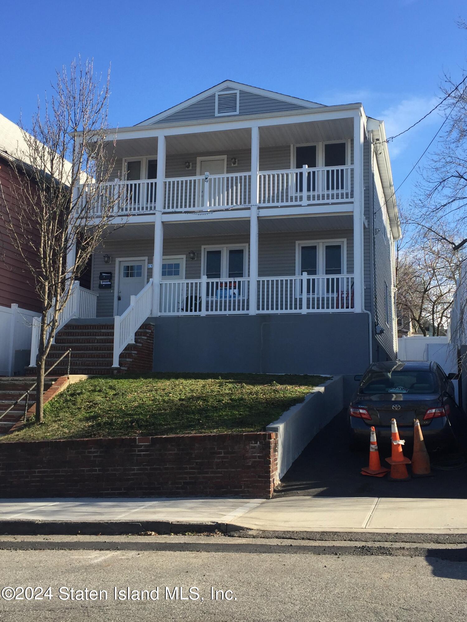 a front view of a house