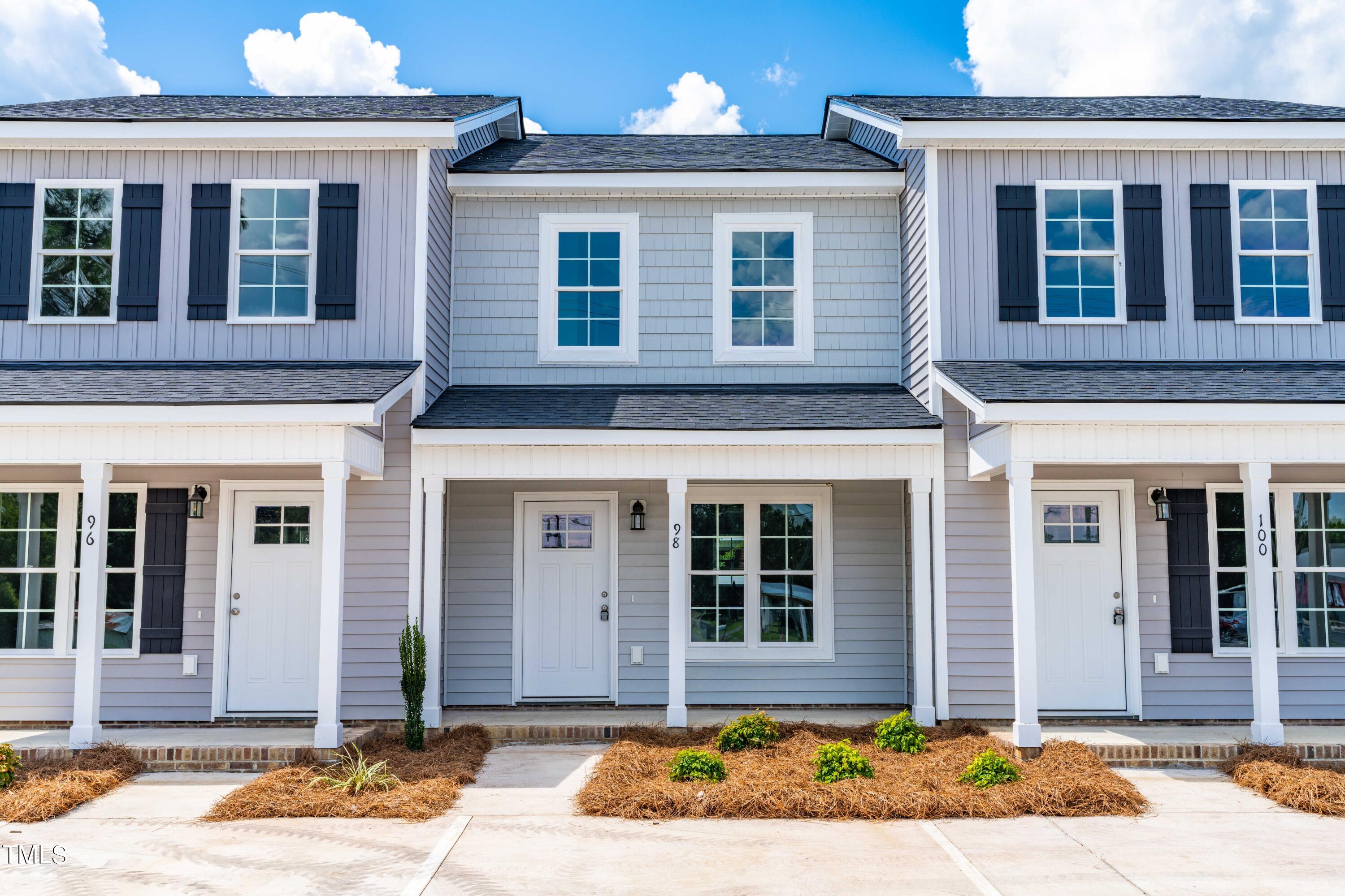 a front view of a house