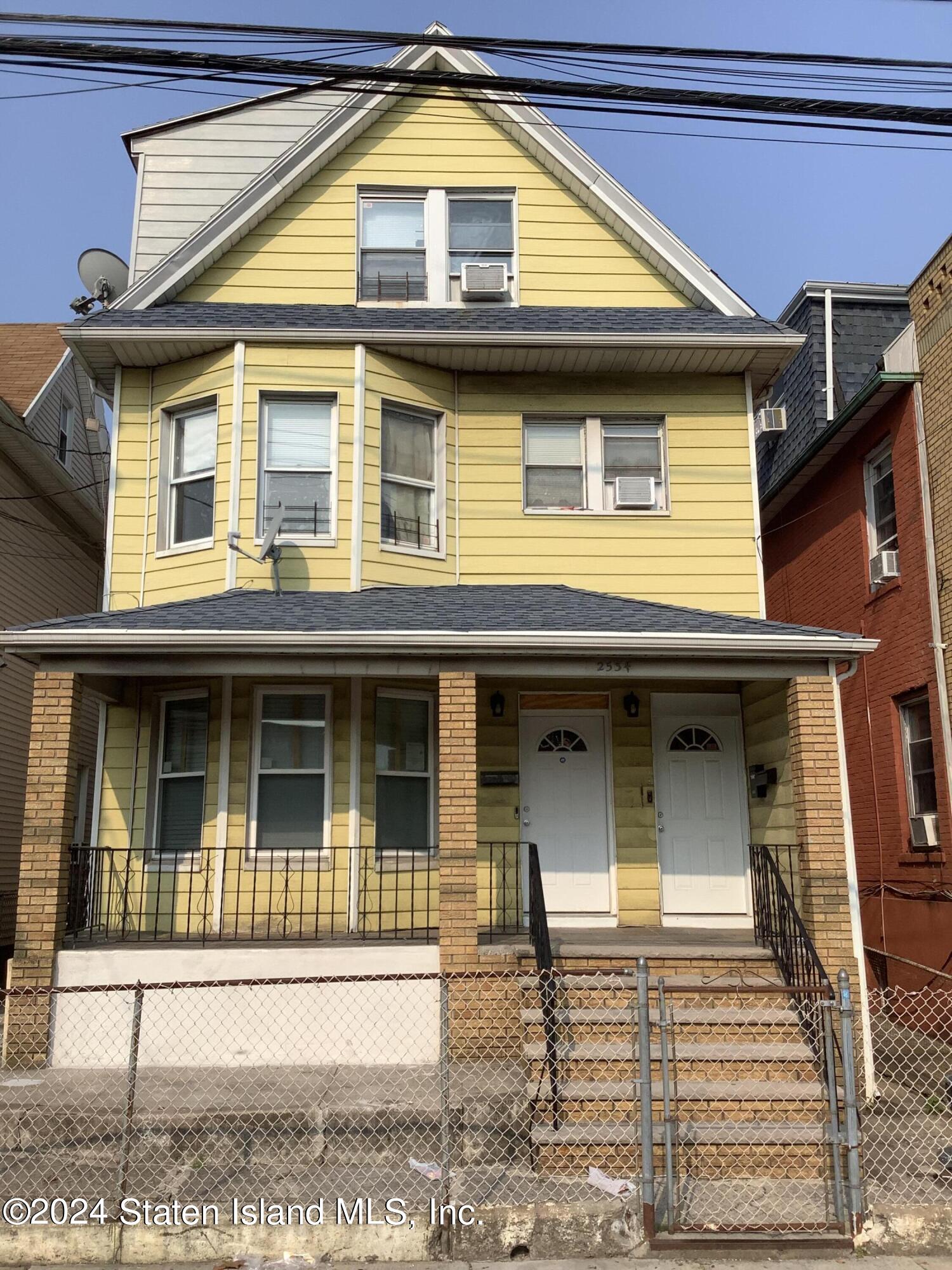 a front view of a house