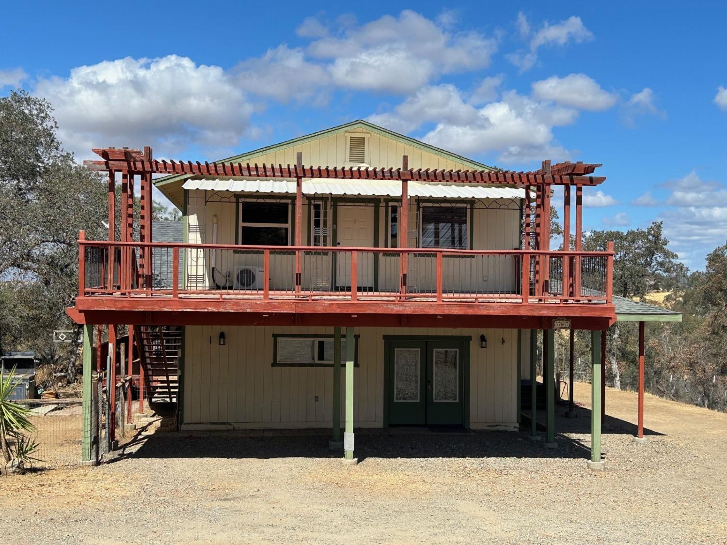 a front view of house