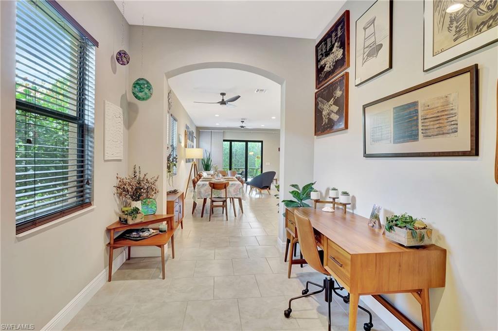 a view of a livingroom and dining room