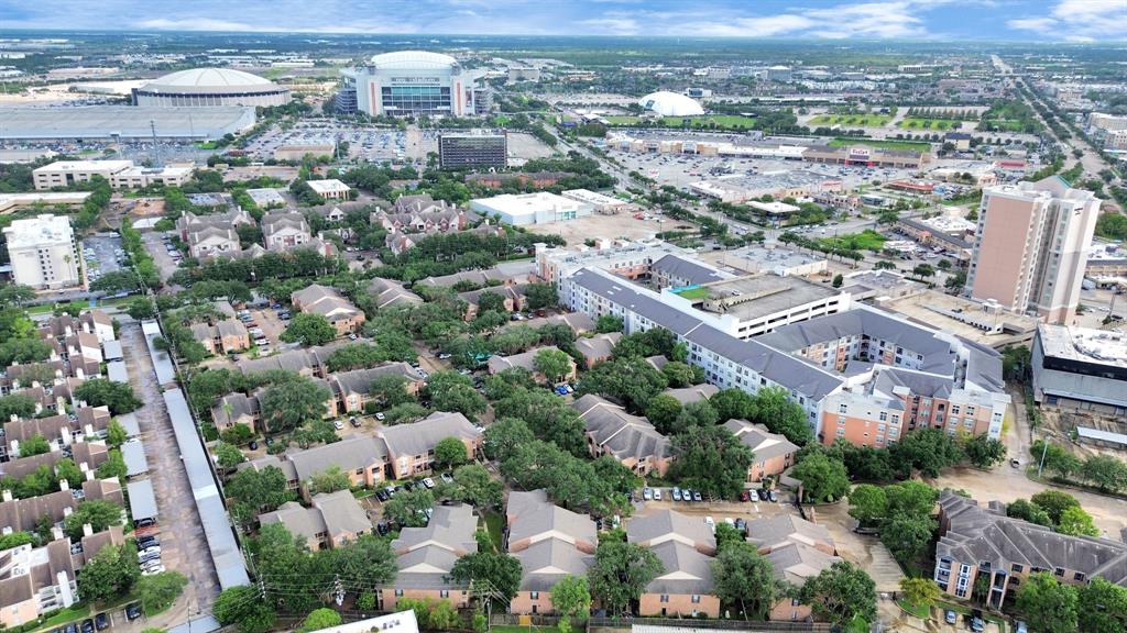 an aerial view of city