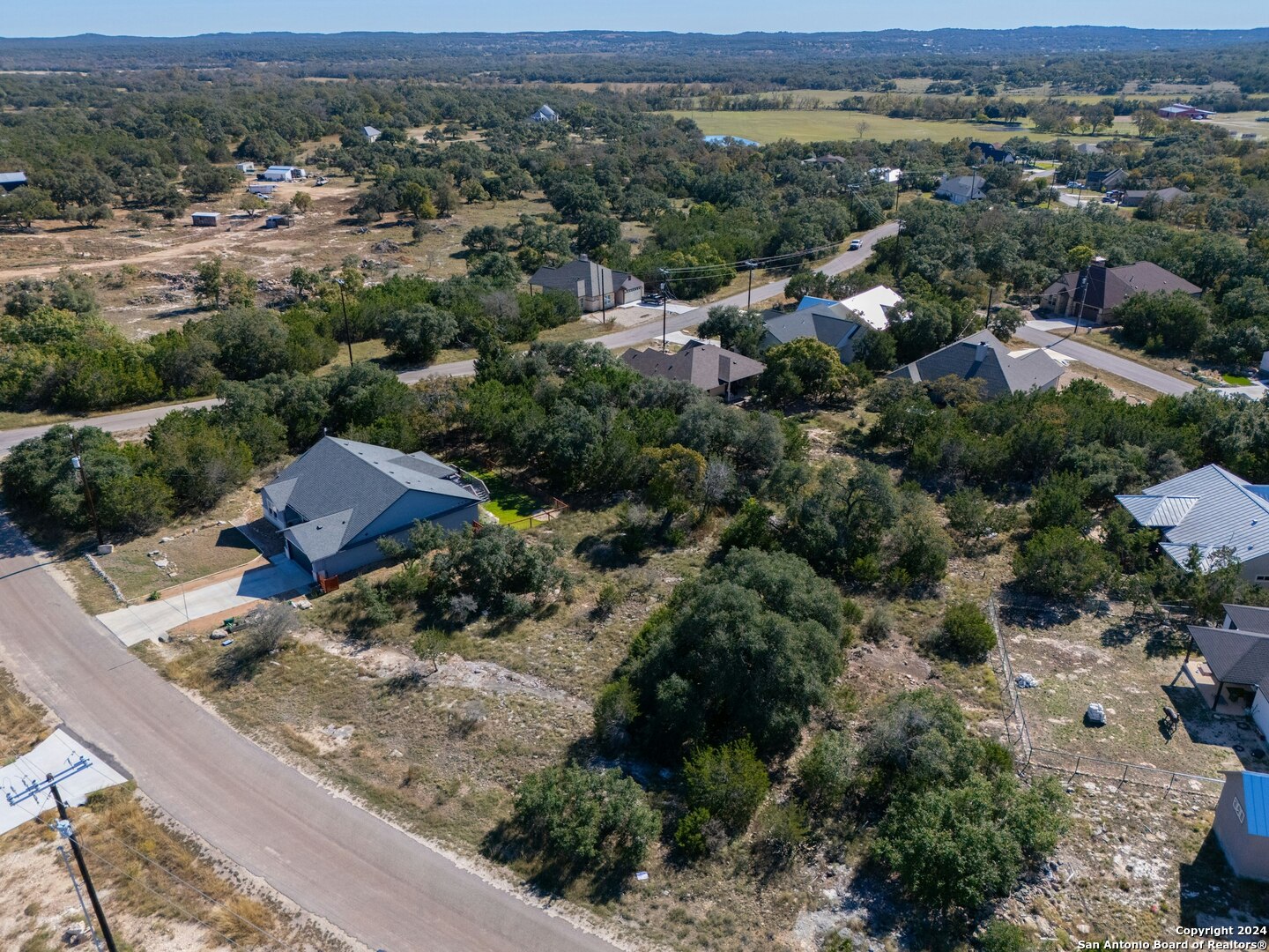 an aerial view of multiple house