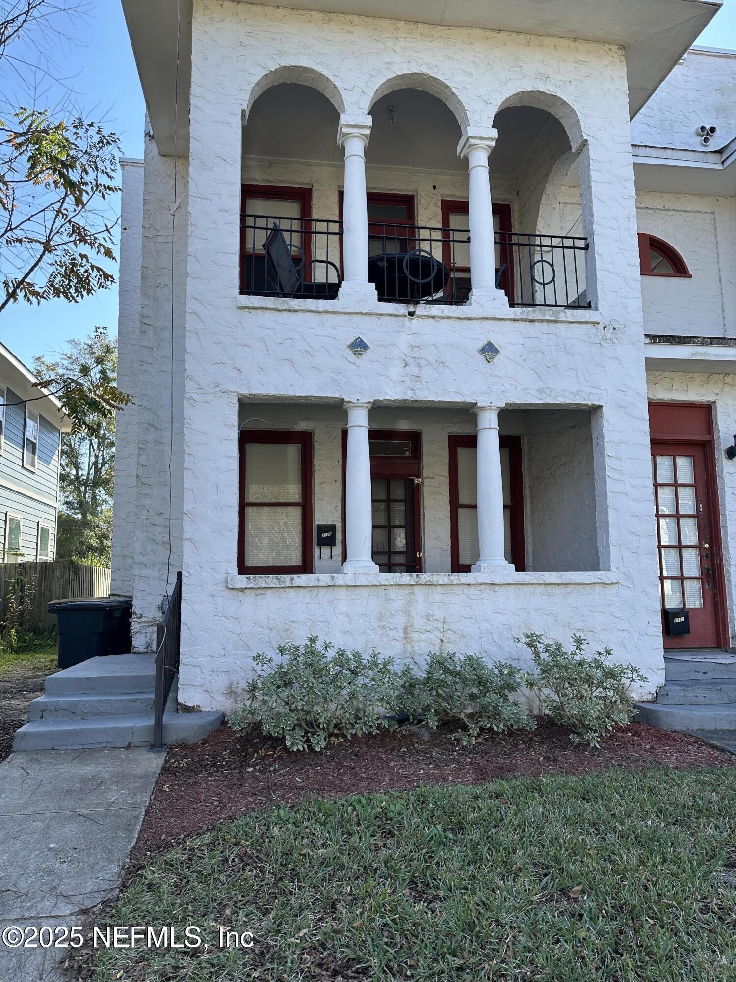 a front view of a house