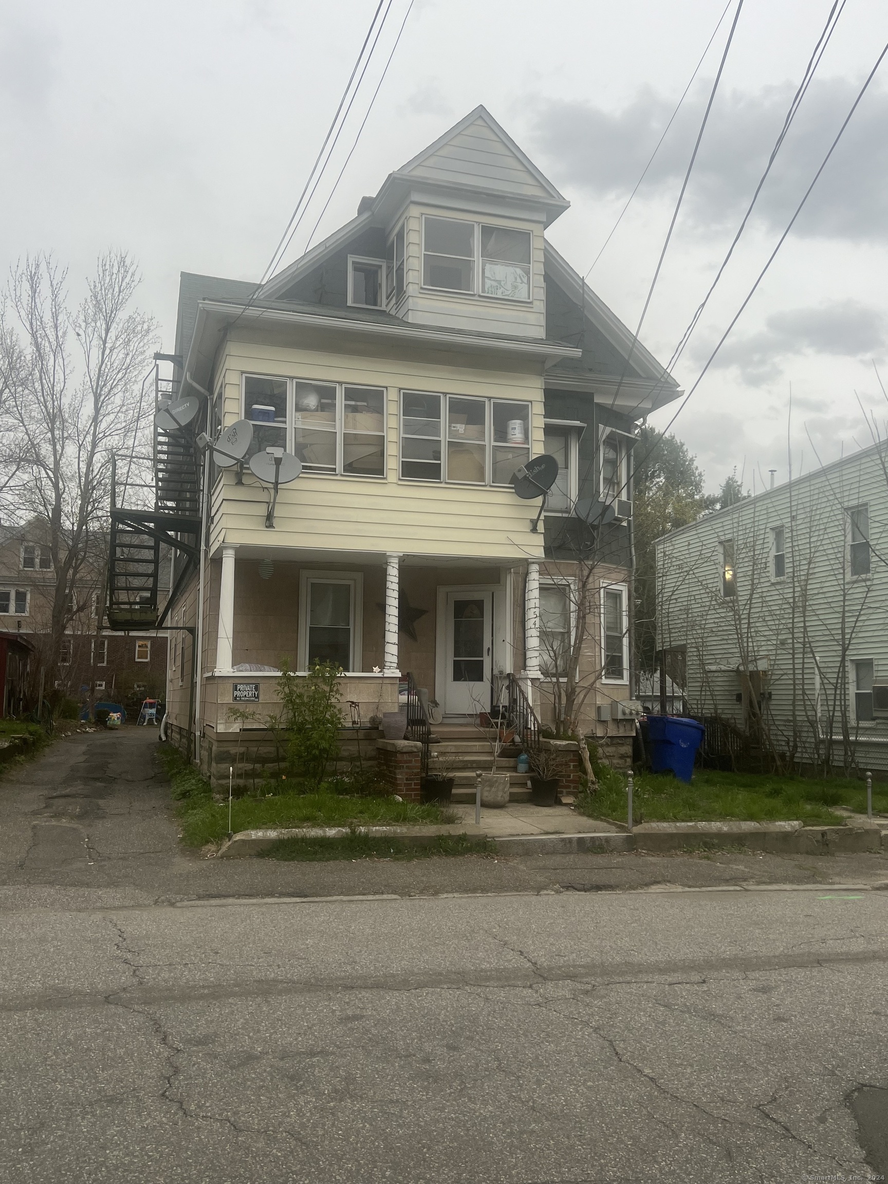 a front view of a house