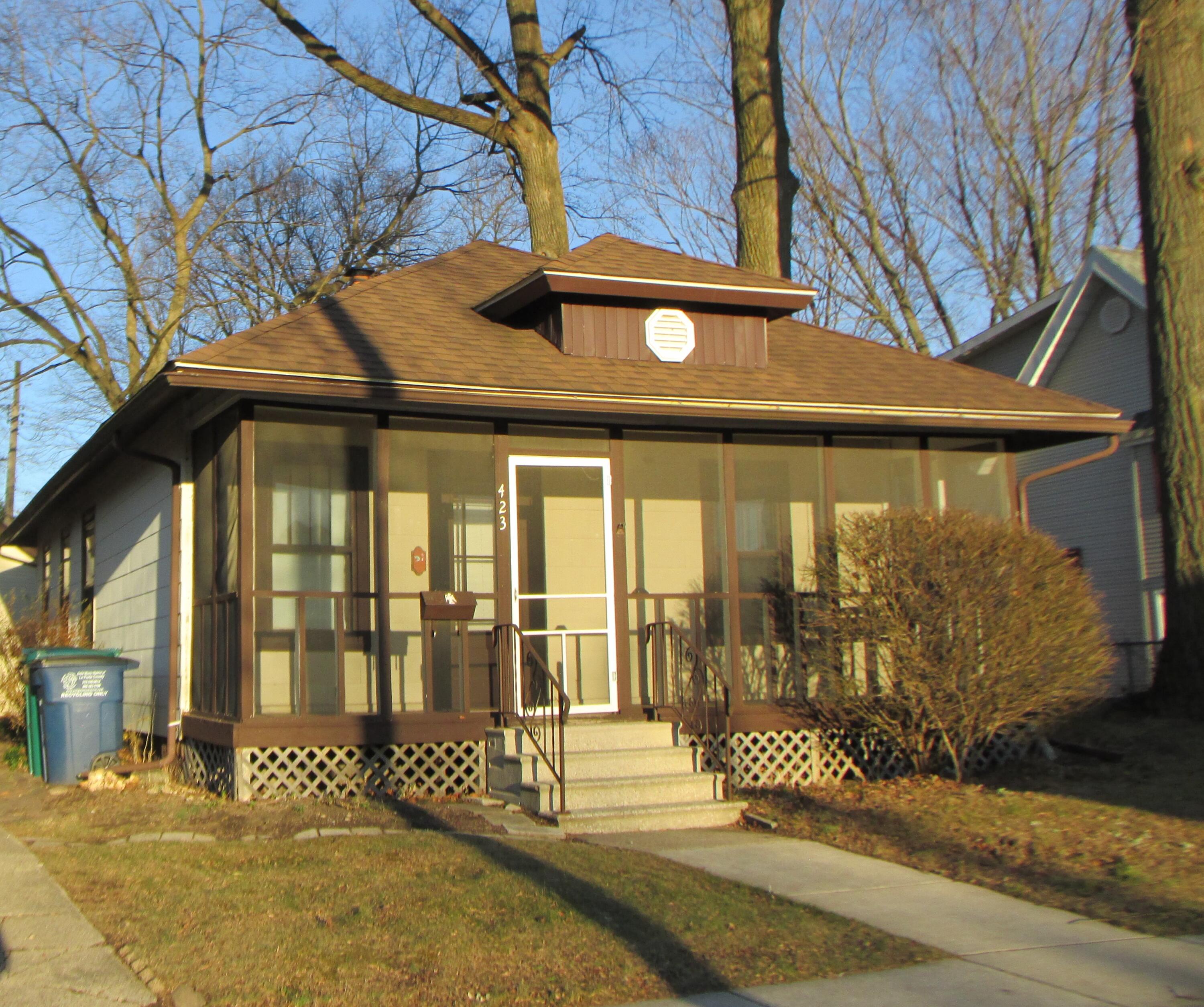 a front view of a house