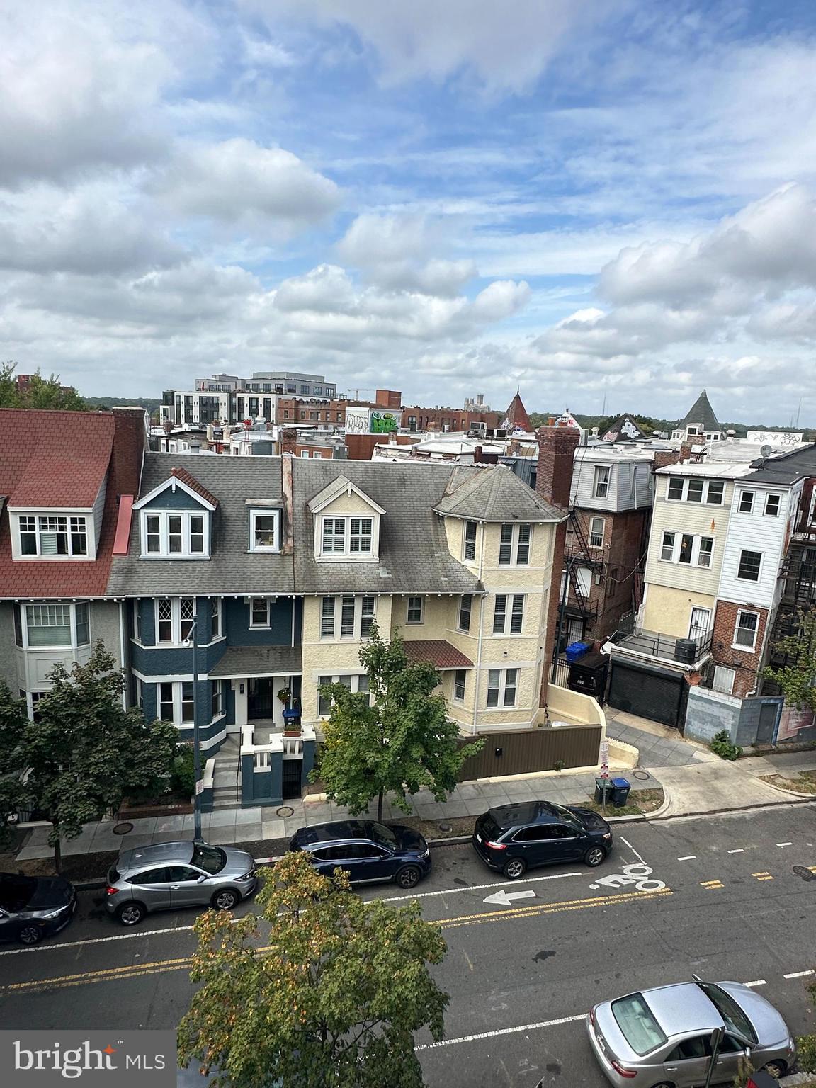 a view of a building with street view