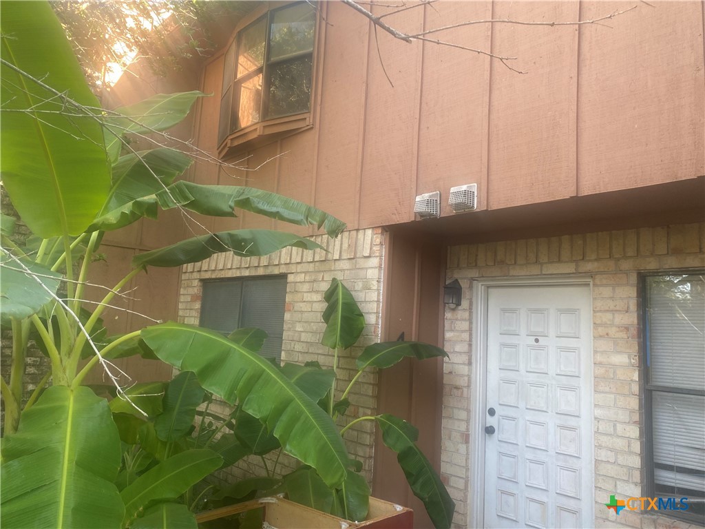 a view of a door of the house