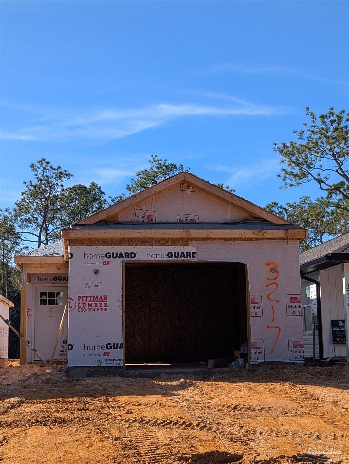 a front view of a house