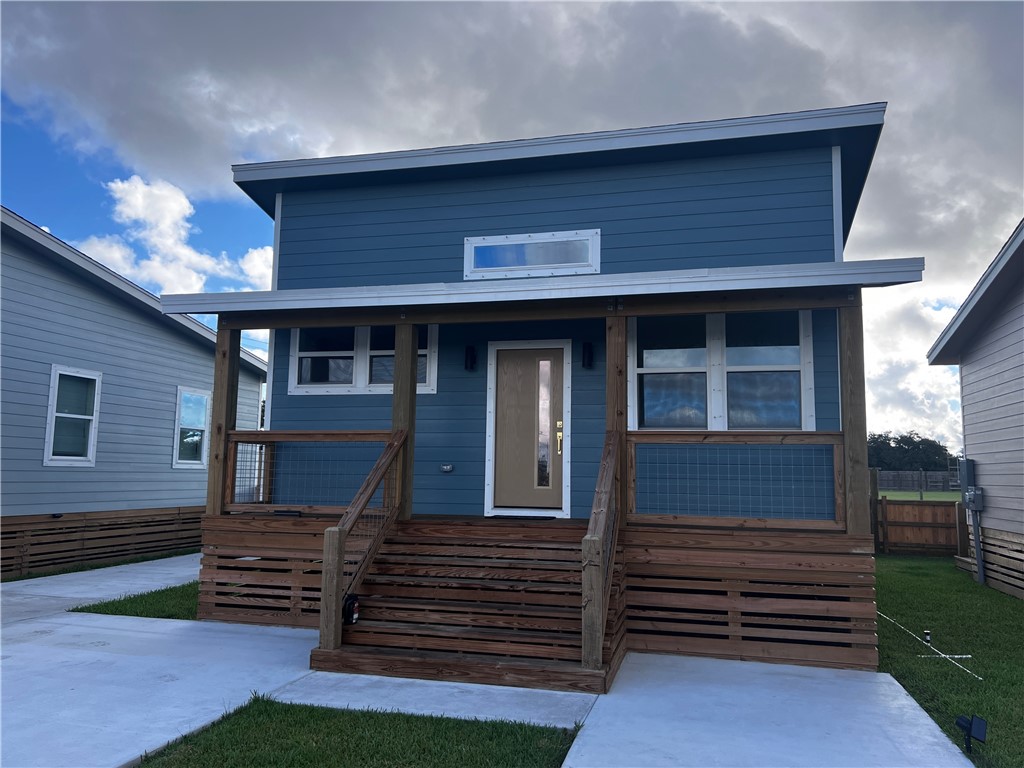 a front view of a house